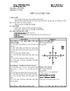 Đại số 9 - Tiết 22: Luyện tập