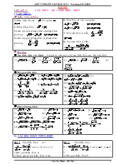 Đề cương ôn tập học kỳ I – Năm học 2012-2013 - Cấn Văn Thắm