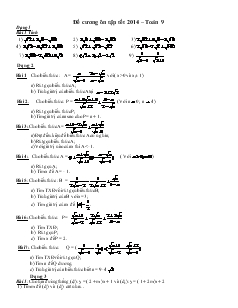 Đề cương ôn tập tết 2014 – Toán 9