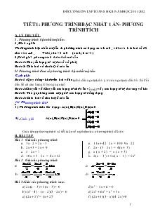 Đề cương ôn tập toán 8 học kỳ II năm học 2011-2012