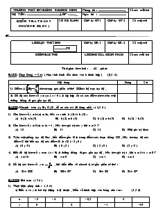 Đề kiểm tra 1 tiết Chương II Đại số 7 Trường THCS Khuỳnh Khương Ninh