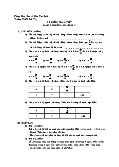 Đề kiểm tra 1 tiết Chương II Đại số 7 Trường THCS Đức Trí