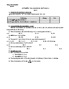 Đề kiểm tra chương I Số học 6 Trường THCS Minh Đức