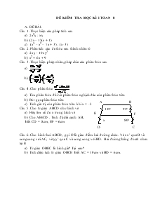 Đề kiểm tra học kì I toán 8