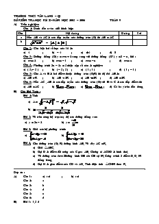 Đề kiểm tra học kỳ I môn Toán Lớp 9 Trường THCS Văn Lang