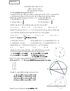 Đề kiểm tra học kỳ II môn Toán Lớp 9