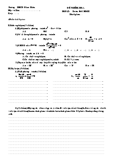 Đề kiểm tra môn: Toán trường THCS Giao Tiến