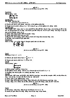 Đề thi các năm của tỉnh Hải Dương (99 - 07 )