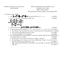 Đề thi chọn học sinh giỏi huyện năm học 2007-2008 môn: Toán lớp 9