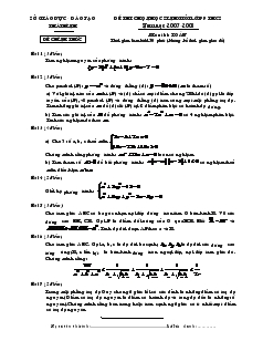 Đề thi chọn học sinh giỏi Lớp 9 Năm học 2007-2008 môn thi Toán