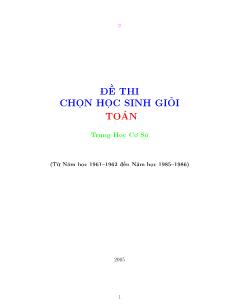 Đề thi chọn học sinh giỏi Toán