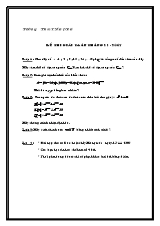 Đề thi giải Toán tháng 11 -2007