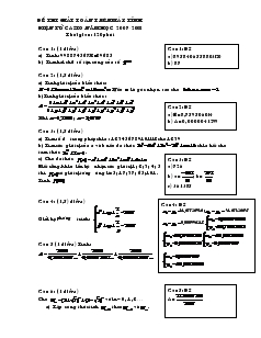 Đề thi giải toán trên máy tính điện tử casio năm học 2007-2008