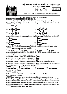 Đề thi học kỳ II khối 11 nâng cao năm học: 2007-2008 - Đề số 4