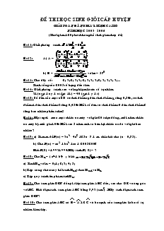 Đề thi học sinh giỏi cấp huyện giải toán bằng máy tính casiô Năm học 2005 - 2006