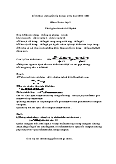 Đề thi học sinh giỏi cấp huyện năm học 2002-2003 Môn :Toán- lớp 9