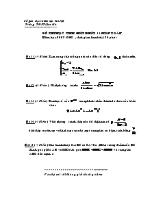 Đề thi học sinh giỏi khối 11 môn Toán năm học 2007-2008 - Trường THPT Liên Hà