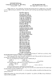 Đề thi học sinh giỏi môn: Ngữ văn 9 (thời gian: 120 phút) Trường THCS Nhân Quyền, Bình Giang năm học 2007 - 2008