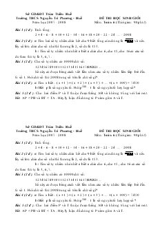 Đề thi học sinh giỏi môn: Toán trường THCS Nguyễn Tri Phương - Huế năm học 2007 - 2008