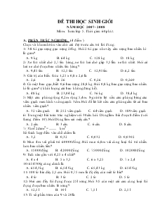 Đề thi học sinh giỏi năm học 2007 - 2008