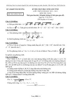 Đề thi học sinh giỏi Toán 9 và chuyên Nguyễn Trãi, tỉnh Hải Dương