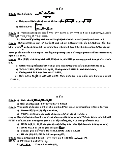 Đề thi môn Toán Lớp 9 Đề 5+6