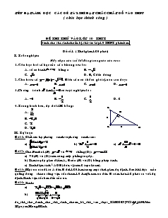 Đề thi thử vào lớp 10 - Nguyễn Hùng Minh