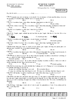 Đề thi trắc nghiệm môn: Toán lớp 11 - Mã đề thi 485
