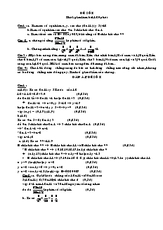 Đề và đáp án thi học sinh giỏi toán 7