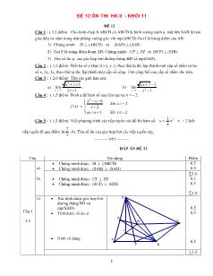 Đề 12: Ôn thi  học kỳ II ­ Khối 11