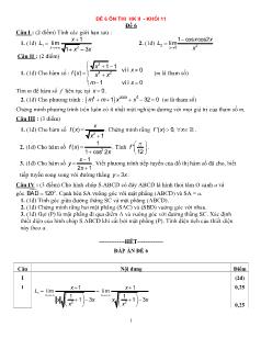 Đề 6: Ôn thi  học kỳ II ­ Khối 11