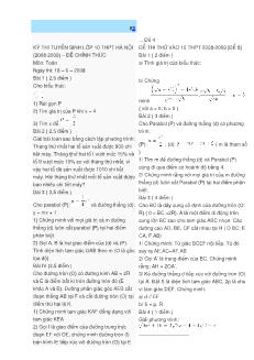 Đề thi thử vào 10 THPT năm 2008 ­ 2009 [đề 8]