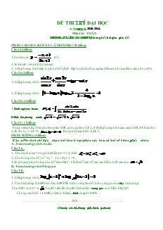 Ðề thi thử đại học năm học: 2010-2011 môn thi: Toán