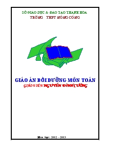 Giáo án bồi dưỡng Toán 12