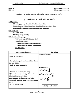 Giáo án đại 8 Trường THCS H.phụ