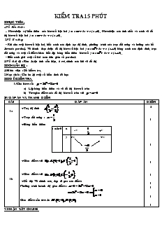 Giáo án Đại số 10 - Kiểm tra 15 phút