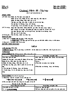 Giáo án Đại số 10 - Tiết 8: Ôn tập chương I