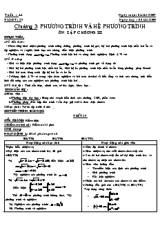 Giáo án Đại số 10 - Tuần 13 - Tiết 27: Ôn tập chương III