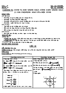 Giáo án Đại số 10 - Tuần 29 - Tiết 55, 56 - Bài 2: Giá trị lượng giác của một cung