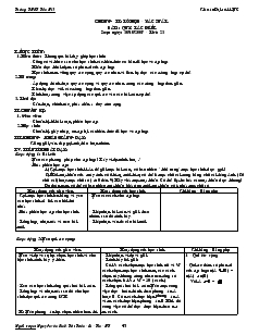 Giáo án Đại số 11 - Chương II: Tổ hợp, xác suất - Bài 1: Quy tắc đếm - Trường THPT Tân Kì 3