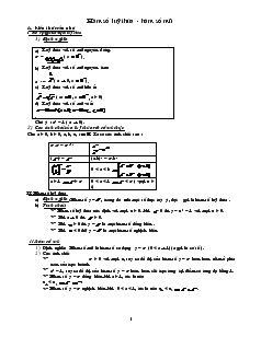 Giáo án Đại số 11 - Hàm số luỹ thừa, hàm số mũ