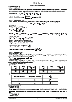 Giáo án Đại số 11 - Phần: Giới hạn