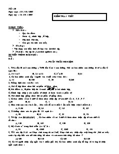 Giáo án Đại số 11 - Tiết 20: Kiểm tra 1 tiết