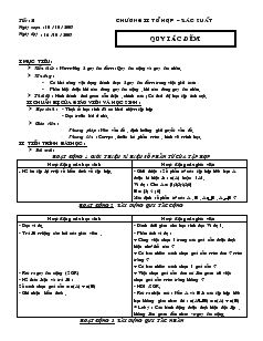 Giáo án Đại số 11 - Tiết 21: Quy tắc đếm năm 2007