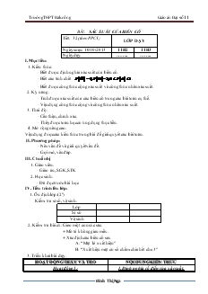 Giáo án Đại số 11 - Tiết 32 - Bài: Xác suất của biến cố