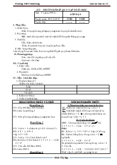 Giáo án Đại số 11 - Tiết 37 - Bài: Phương pháp quy nạp toán học