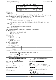 Giáo án Đại số 11 - Tiết 40 - Bài: bài tập dãy số