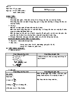 Giáo án Đại số 11 - Tiết 44: Luyện tập