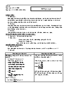 Giáo án Đại số 11 - Tiết 65: Luyện tập