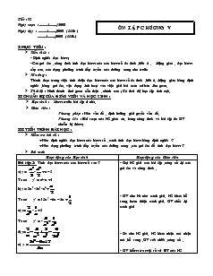 Giáo án Đại số 11 - Tiết 75: Ôn tập chương V